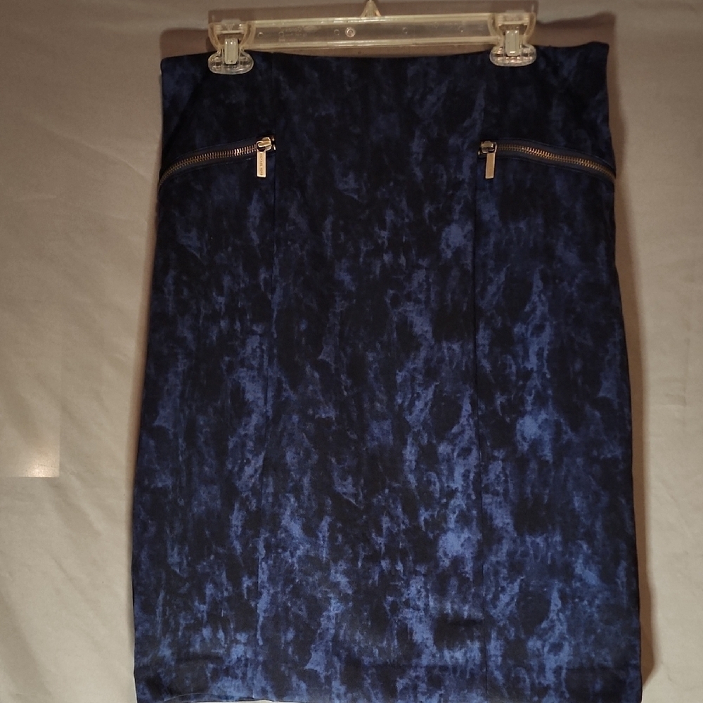 MICHAEL Michael Kors Blue Textured Pencil Skirt